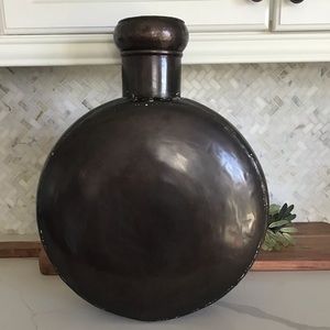 Decorative Brown Rustic Distressed Metal Vase